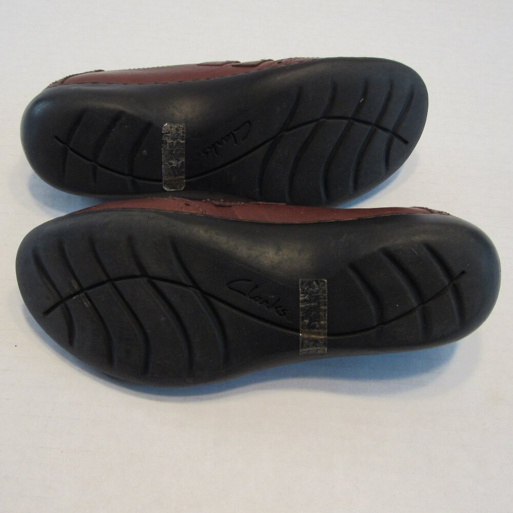 Clarks Bendables Slip On Mary Jane Double Buckle Leather Brown Shoes Size 6.5M - Picture 10 of 10